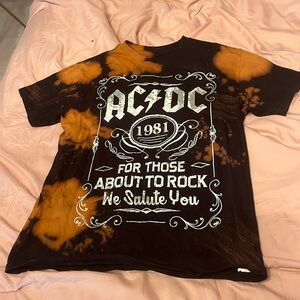 AC/DC Acid Wash Tee Size M